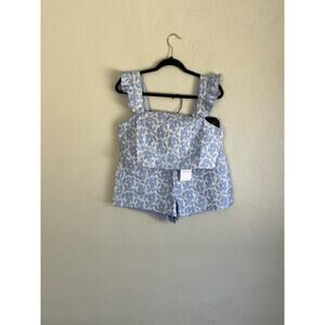 Anthropologie English Factory Woman Floral Jacquard Short With Zipper& T…